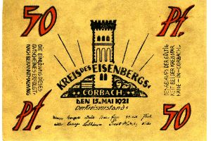 50 Pfg  Kreis des Eisenbergs in Corbach Serienschein revers.jpg