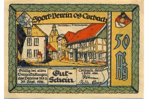 50 Pfg Louis Koch , Halberstadt Sportverein 09 Corbach Serienschein avers.jpg