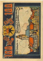 100 Pfennig Louis Koch , Halberstadt Sportverein 09 Corbach Serienschein averssmall.jpg