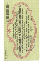 500 Mrd. Mark Paul Pusch, Bad Wildungen Stadt Bad Wildungen Inflationsausgabe averssmall.jpg