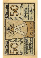 50 Pfennig Louis Koch , Halberstadt Stadt Arolsen Serienschein averssmall.jpg