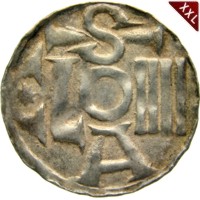  Pfennig (Denar) Widekind II. Widekind III. Hermann & Heinrich I. Schwalenberg revers.jpg