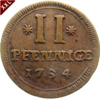 II Pfennig Karl August Friedrich Waldeck - Pyrmont avers.jpg