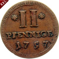 II Pfennig Karl August Friedrich Waldeck - Pyrmont avers.jpg