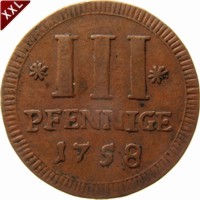 III Pfennig Karl August Friedrich Waldeck - Pyrmont avers.jpg