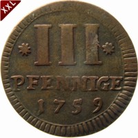 III Pfennig Karl August Friedrich Waldeck - Pyrmont avers.jpg