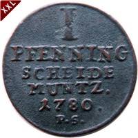 I Pfennig Friedrich Karl August als selbstndiger Regent Waldeck - Pyrmont avers.jpg