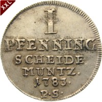 I Pfennig Friedrich Karl August als selbstndiger Regent Waldeck - Pyrmont avers.jpg