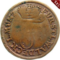 I Pfennig Friedrich Karl August als selbstndiger Regent Waldeck - Pyrmont revers.jpg