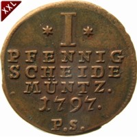 I Pfennig Friedrich Karl August als selbstndiger Regent Waldeck - Pyrmont avers.jpg