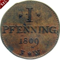 I Pfennig Friedrich Karl August als selbstndiger Regent Waldeck - Pyrmont avers.jpg