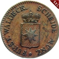 I Pfennig Friedrich Karl August als selbstndiger Regent Waldeck - Pyrmont revers.jpg