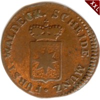 I Pfennig Friedrich Karl August als selbstndiger Regent Waldeck - Pyrmont revers.jpg