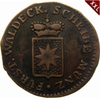 I Pfennig Georg Heinrich Waldeck - Pyrmont revers.jpg