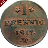 I Pfennig Georg Heinrich Waldeck - Pyrmont avers.jpg