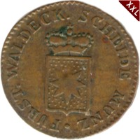 I Pfennig Georg Heinrich Waldeck - Pyrmont revers.jpg