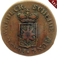 I Pfennig Georg Heinrich Waldeck - Pyrmont revers.jpg