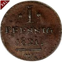 I Pfennig Georg Heinrich Waldeck - Pyrmont avers.jpg