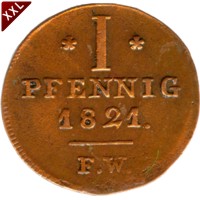 I Pfennig Georg Heinrich Waldeck - Pyrmont avers.jpg