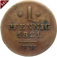 I Pfennig Georg Heinrich Waldeck - Pyrmont avers.jpg