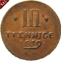 III Pfennig Georg Heinrich Waldeck - Pyrmont avers.jpg