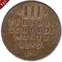 III Pfennig Georg Heinrich Waldeck - Pyrmont avers.jpg